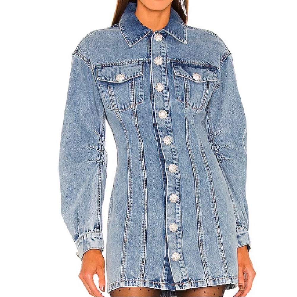 Lovers + Friends Blue Denim Dress